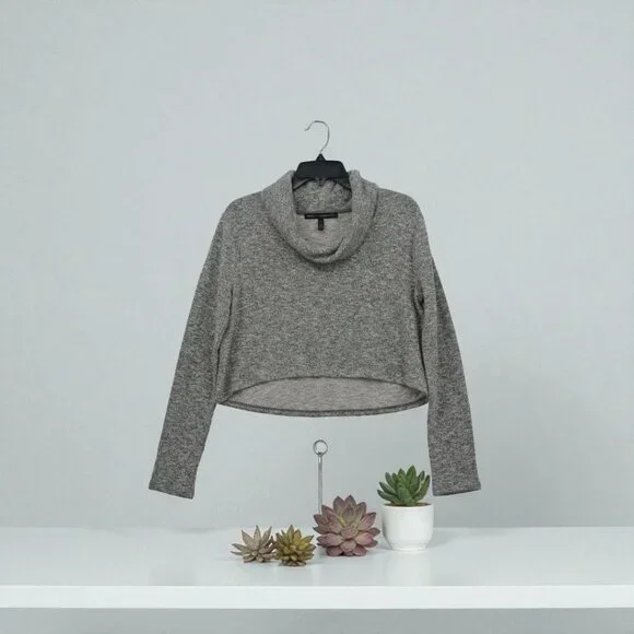 White House Black Market Gray Layered Knit Cowl Neck Sweater + Tank Set (Size S) - Picture 4 of 16